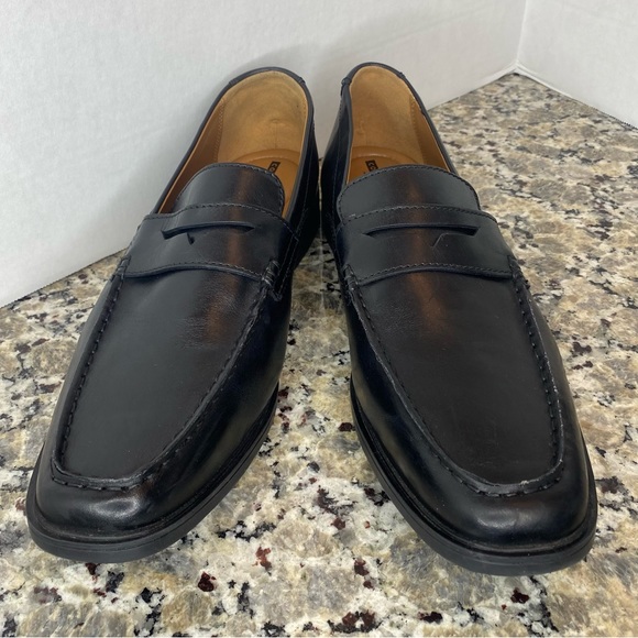 Clarks Originals Leather penny-slot loafers Black 11 - Picture 1 of 15